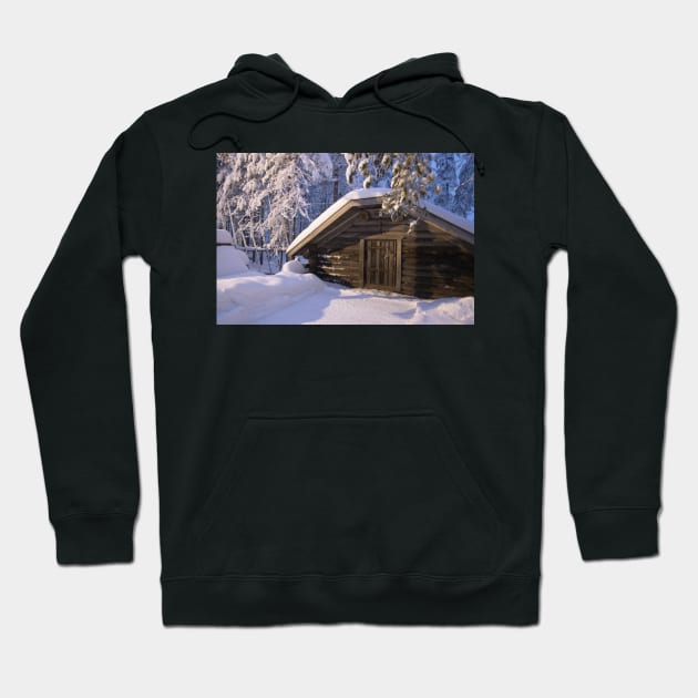 Cabin in the Snow Hoodie by Memories4you